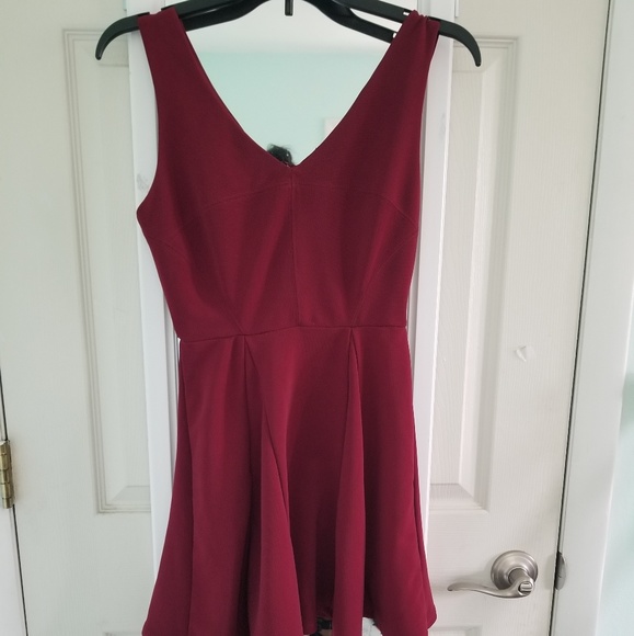 🌟3/$10 Forever 21 Maroon A-Line Dress🌟 - Picture 1 of 3